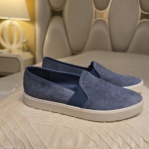 Vince Denim Blue Slip-On Sneakers